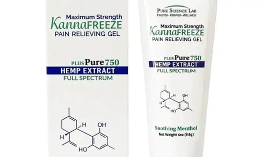 CBD KannaFreeze cream box tube top 5 natural ingredients for pain relief